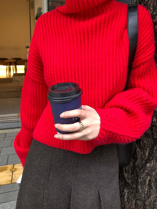 VERILADY |ハイネックニットプルオーバーセーター