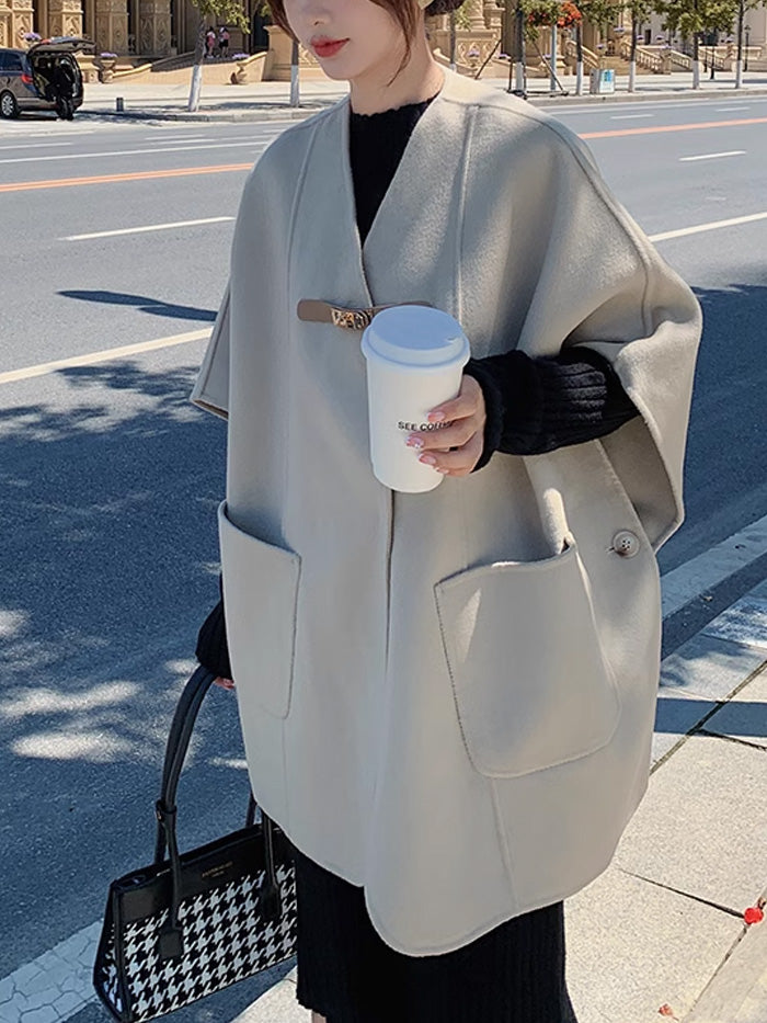 VERILADY | レディースポンチョコート アウター ケープコート