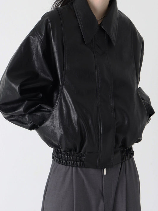 VERILADY | デザインレザーショートジャケット