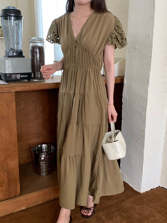 VERILADY |Vネッフリルティアードワンピース