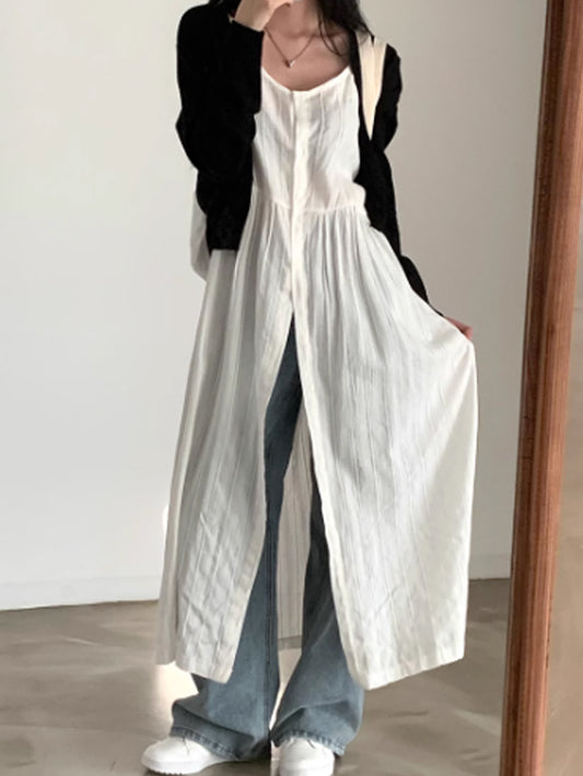 VERILADY |2WAYレイヤードフロントボタンキャミワンピース