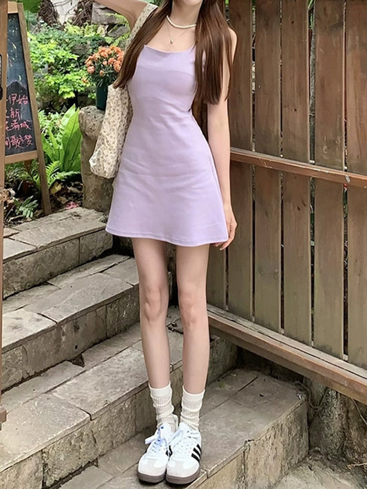 VERILADY |ミニ丈キャミソールワンピース キャミワンピ 6色