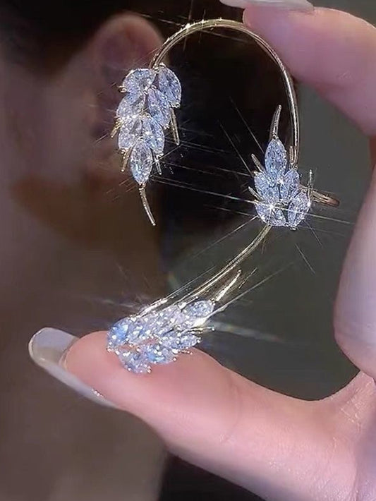 VERILADY |クリスタルイヤーアクセサリー イヤーカフ 耳掛 クリップ ピアス イヤリング