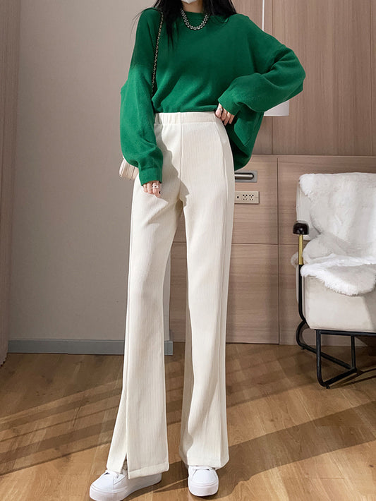 VERILADY | 韓国っぽニットパンツ ストレートパンツ 全3色2タイプ