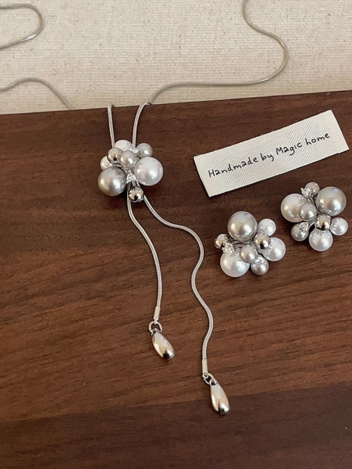 TikTokLIVE | パール風ネックレス パール風ピアス アクセサリー