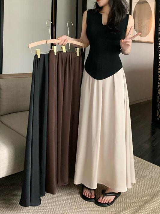 VERILADY |着痩せAラインカジュアルロングスカート