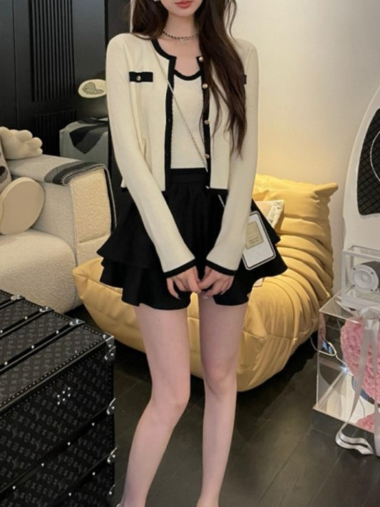 VERILADY | フレンチ長袖カーディガン&キャミソールセットアップ