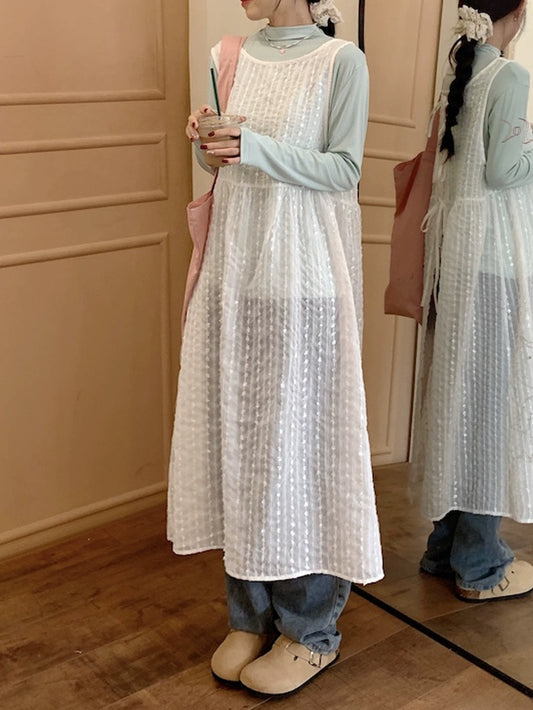 VERILADY |バックリボンレイヤードシアーキャミワンピース