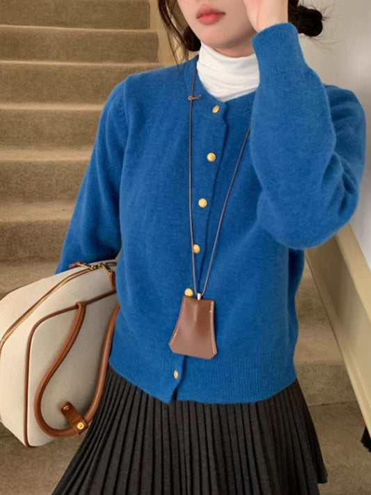 VERILADY |ゴールドボタンカーディガン 10色展開