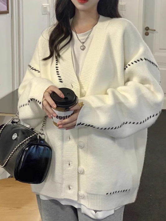 VERILADY | Áo đan len kết hợp màu sắc