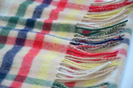 VERILADY | (在庫限り)チェック柄ウールマフラー 2色2サイズ 親子ストール ショール