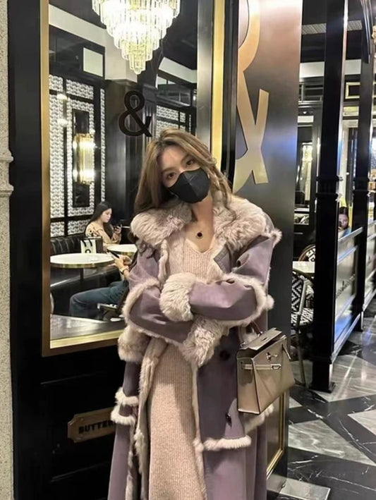 VERILADY |(予約販売)ヴィンテージ感ヴィーガンレザーボアロングコート