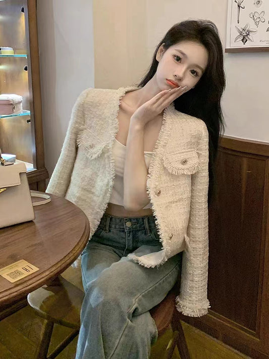 VERILADY | エレガント ツイードジャケット風カーディガン