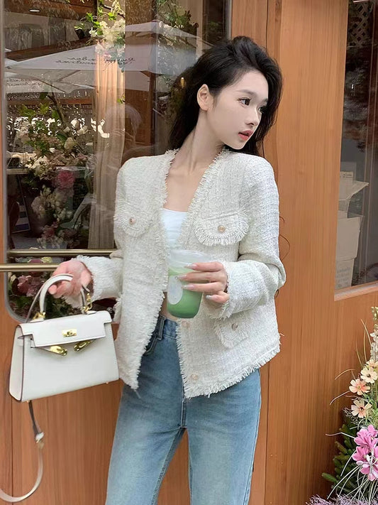 VERILADY | エレガント ツイードジャケット風カーディガン