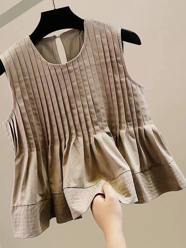 VERILADY |ギャザーノースリーブシャツブラウス