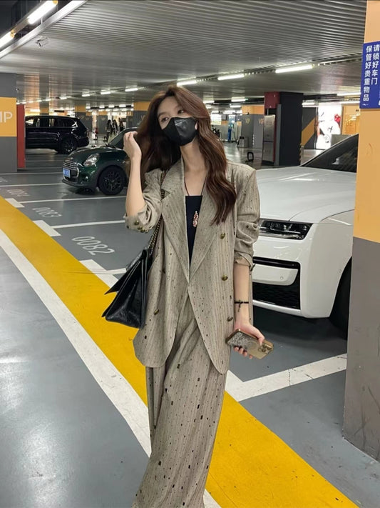 VERILADY |(予約販売)スーツジャケット&ワイドパンツ2点セットアップ