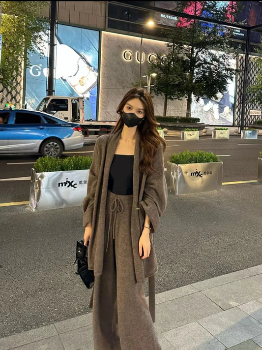 VERILADY |(予約販売)キャミソール&ロングカーディガン&パンツ3点セットアップ