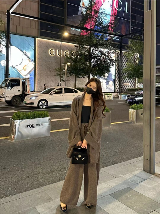 VERILADY |(予約販売)キャミソール&ロングカーディガン&パンツ3点セットアップ