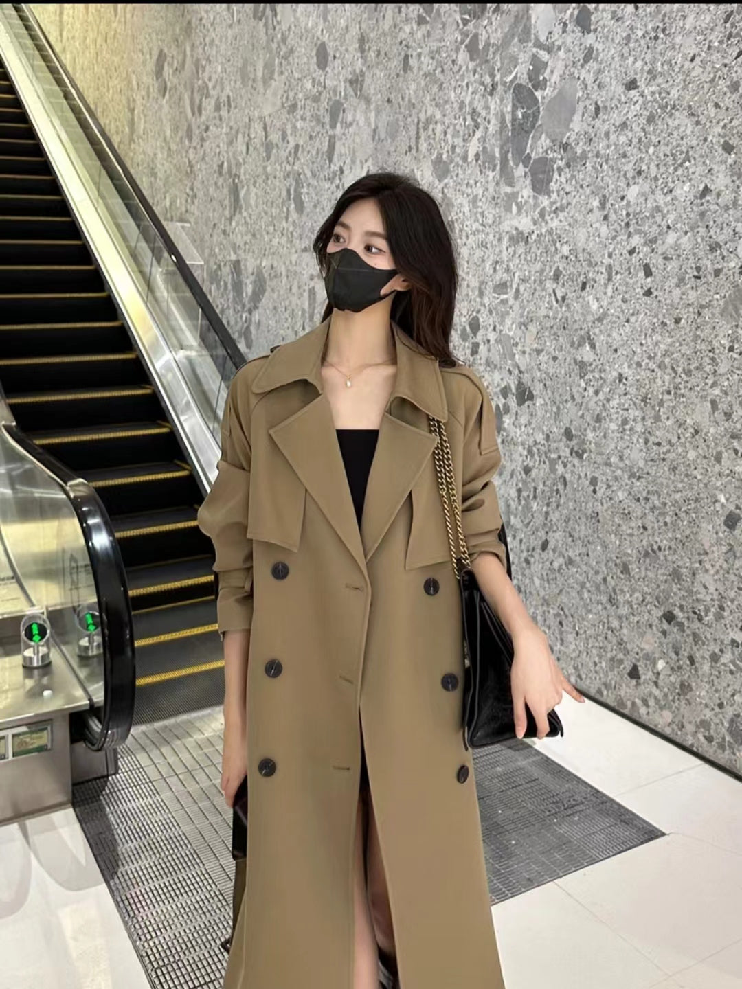 VERILADY |(予約販売)ボタンロングトレンチコート