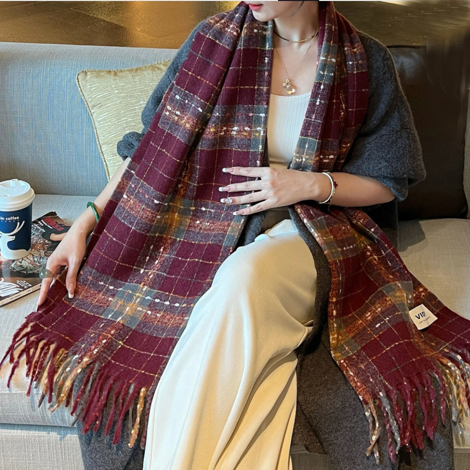 VERILADY | チェック柄ロングマフラー01