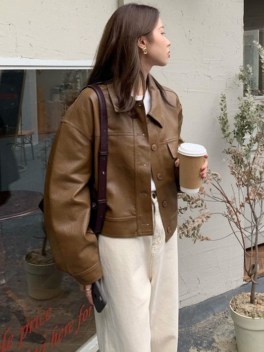 VERILADY | デザインヴィーガンレザーブルゾン