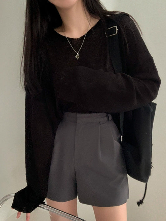 VERILADY | Vネックニットトップス 秋セーター