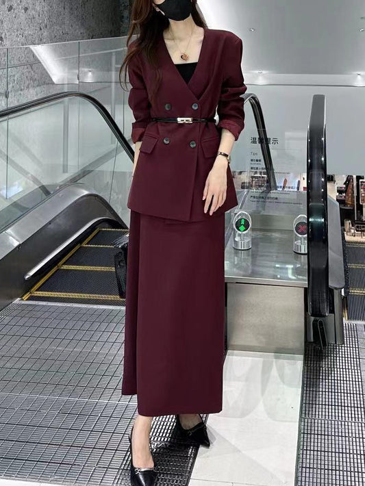 VERILADY |【予約販売】ダブルボタンジャケット&スカート2点セットアップ