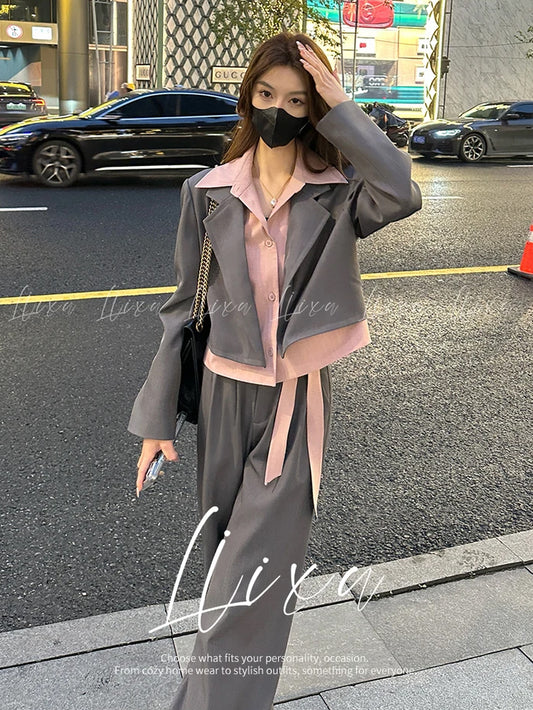 VERILADY |(予約販売)配色切替ジャケット&パンツ2点セットアップ