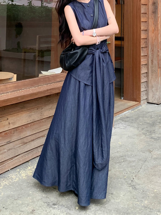 VERILADY |ウエストベルトブラウス+スカート2点セットアップ