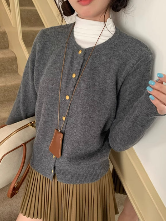 VERILADY |ゴールドボタンカーディガン 10色展開