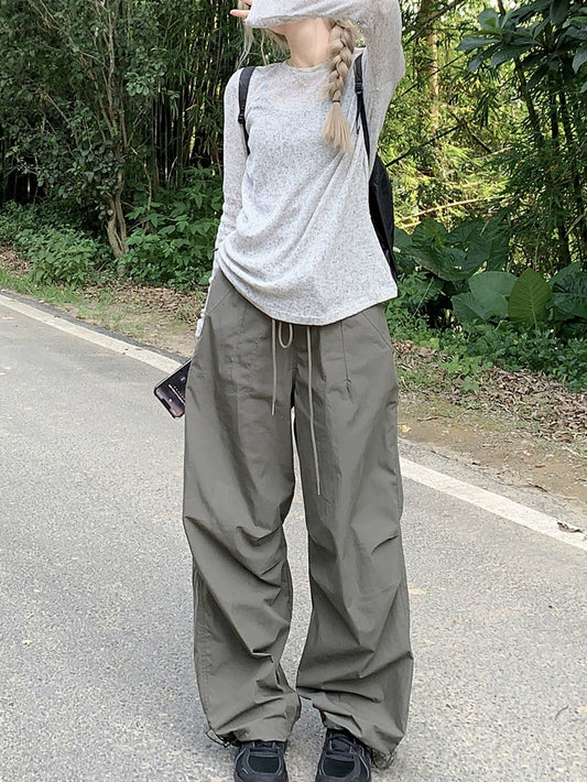 VERILADY |程よい透け感長袖トップス&ワイドパンツ2点セットアップ 日焼け対策