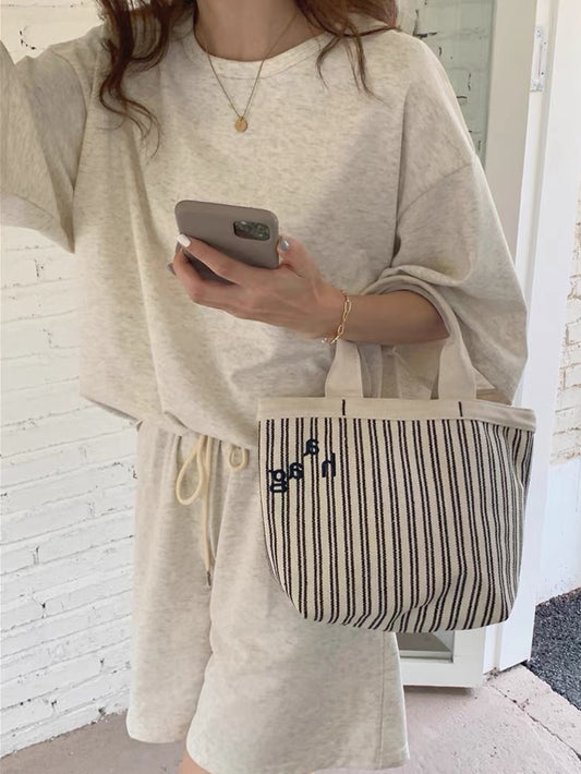 VERILADY |スウェット半袖Tシャツ&ショートパンツ上下2点セット