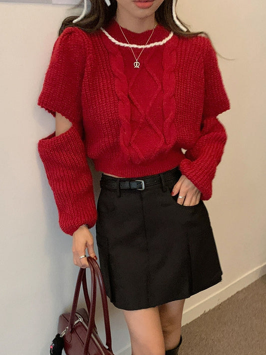 VERILADY |スリットスリーブニットトップス セーター