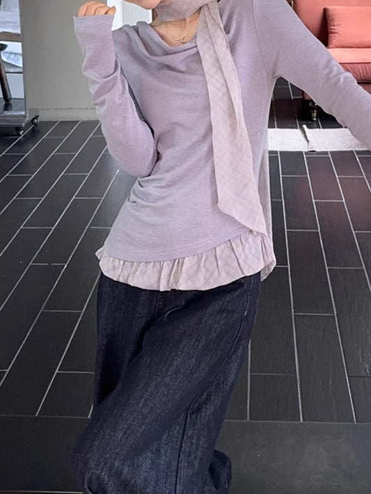 VERILADY |タイ付きフェイクレイヤードニット