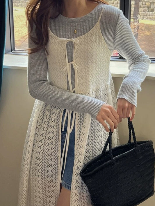 VERILADY |フロントリボンシアーキャミワンピース