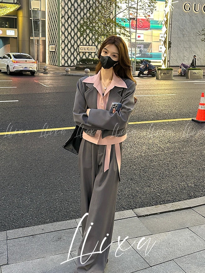 VERILADY |(予約販売)配色切替ジャケット&パンツ2点セットアップ