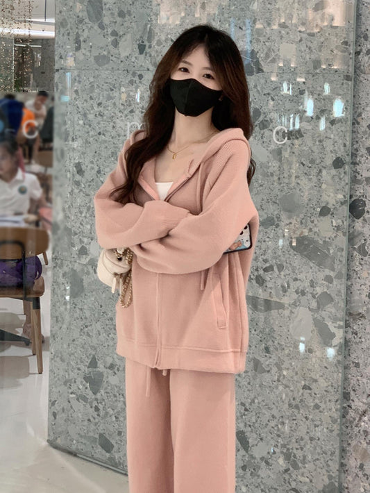 VERILADY |(予約販売)ジップスウェット×ワイドパンツ 2点セットアップ