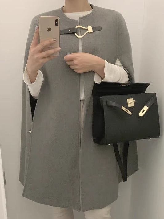 VERILADY | ニットケープコート ポンチョプルコート