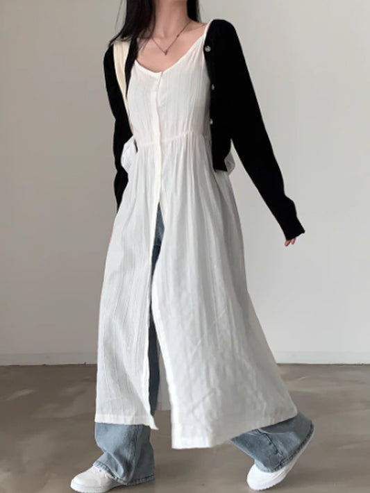 VERILADY |2WAYレイヤードフロントボタンキャミワンピース