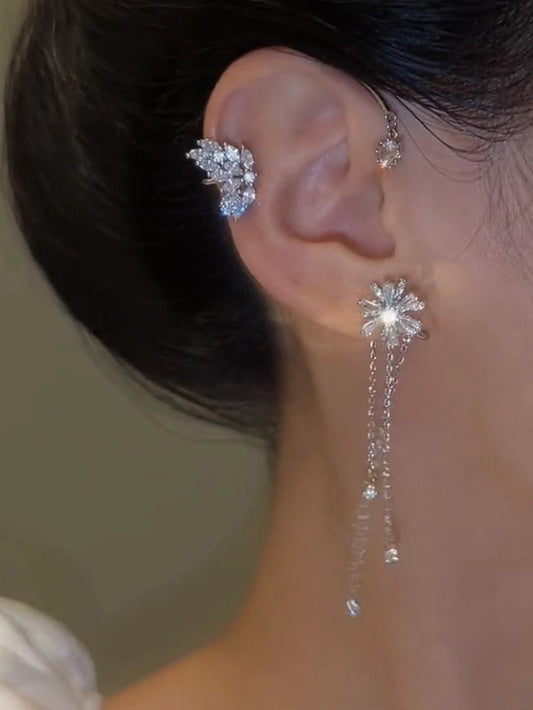 VERILADY | きらきらおしゃれイヤーカフ 耳掛 クリップ ピアス アクセサリー イヤリング