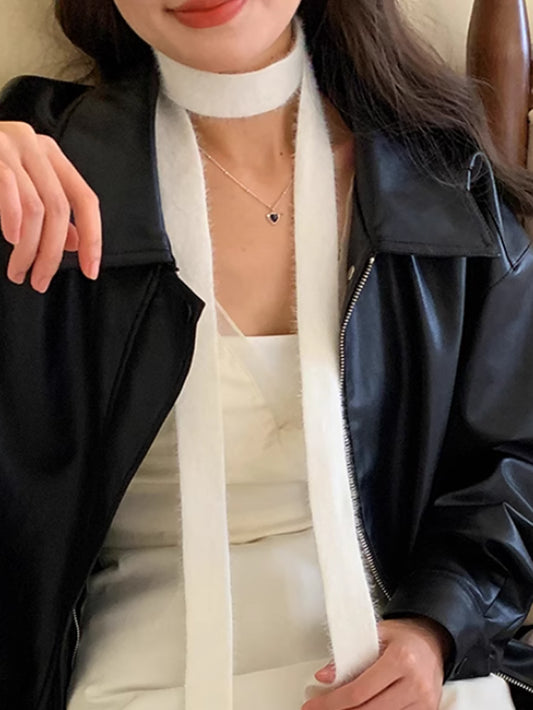 VERILADY | ロングタイ スカーフ/スキニーマフラー ネクタイ ネックウォーマー