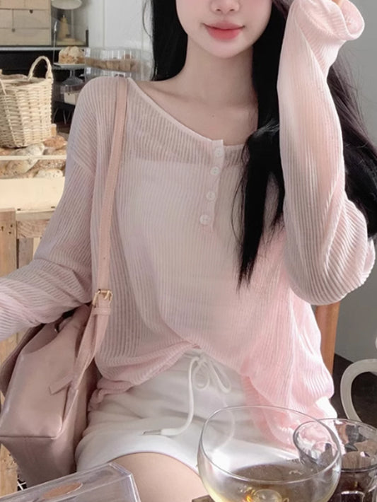 VERILADY |透かし編みパックリボンサマーニット 日焼け止め対策