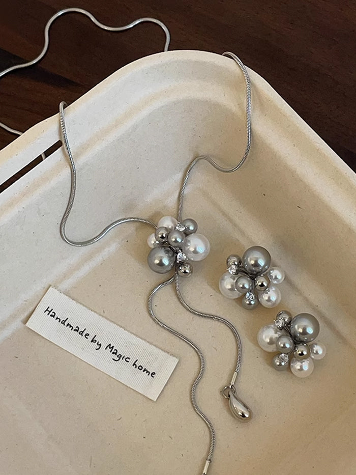 TikTokLIVE | パール風ネックレス パール風ピアス アクセサリー