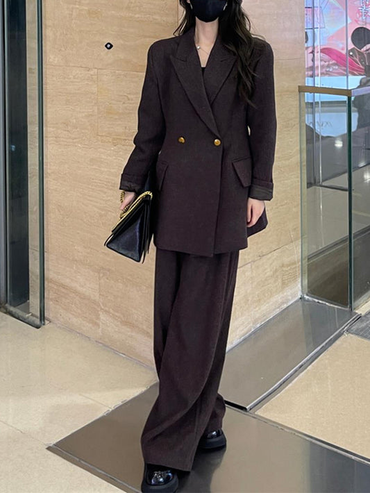 VERILADY |【予約販売】秋冬スーツジャケット&ワイドパンツ2点セットアップ