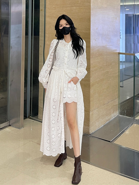 VERILADY |2WAYレースカーディガン&ショートパンツ2点セットアップ