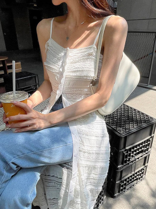 VERILADY |2WAYフロントボタンレイヤードキャミワンピ