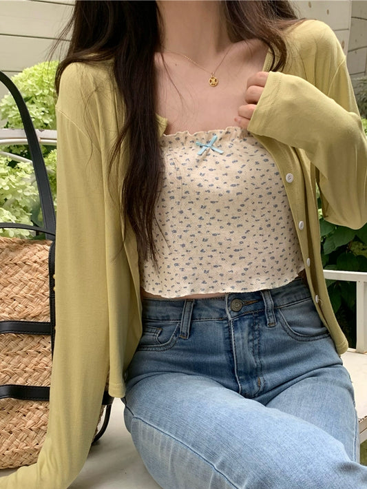 VERILADY |花柄キャミソール&カーディガン2点セットアップ