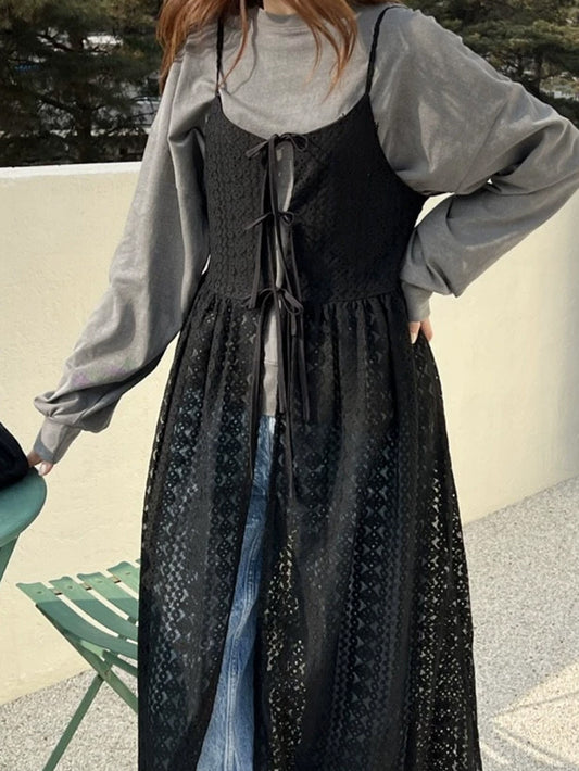 VERILADY |フロントリボンシアーキャミワンピース