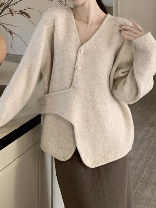 VERILADY |ボタンニットトップス&ロングスカート2点セットアップ