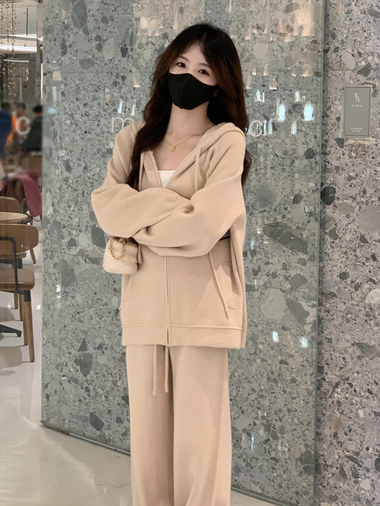 VERILADY |(予約販売)ジップスウェット×ワイドパンツ 2点セットアップ